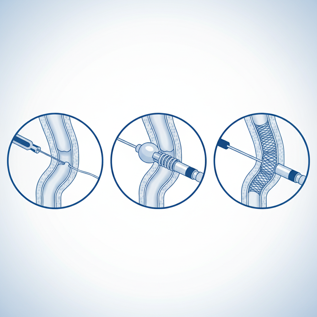 Endoskopik stent uygulaması temsili görsel