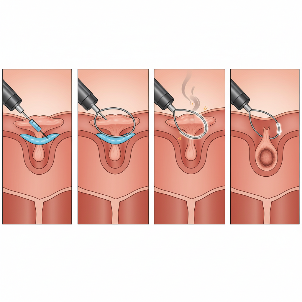 Kolonoskopide EMR: geniş tabanlı poliplerin endoskopik çıkarımı