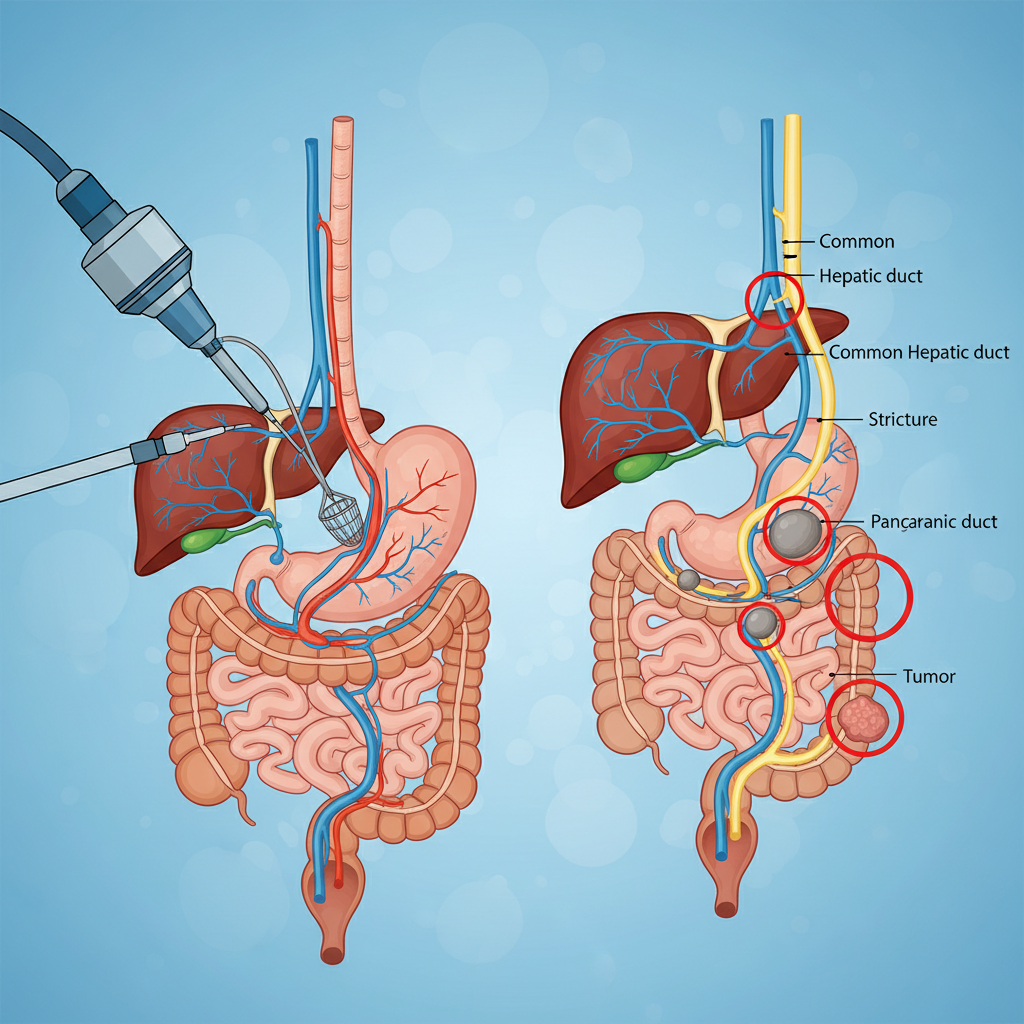 ERCP nedir ve safra yolları şeması