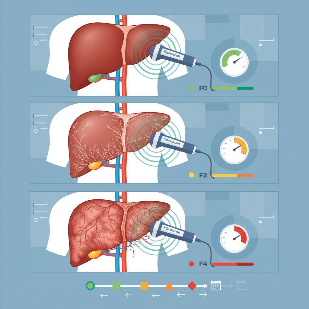 Karaciğer fibrozis evreleri ve takip planı görselleştirme
