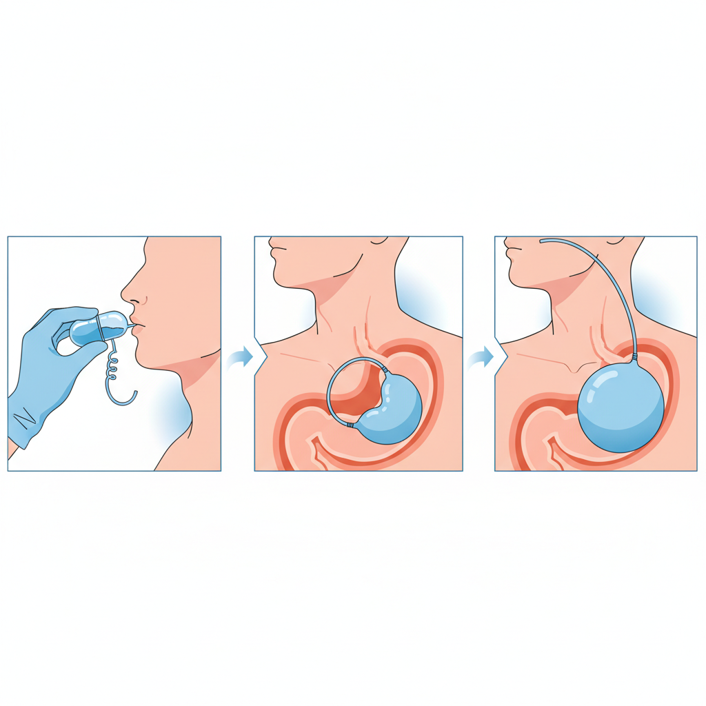 Yutulabilir mide balonu kapsül formu ve uygulama şeması