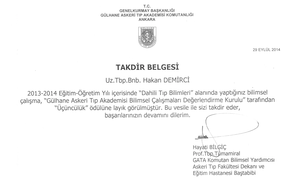 Bilimsel Çalışma Teşvik Ödülü